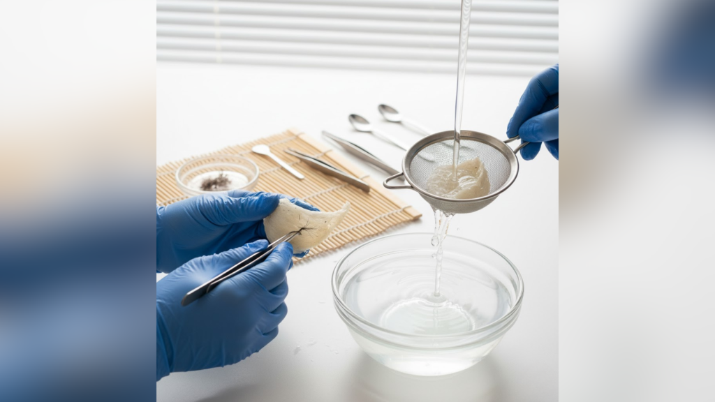 Làm sạch và bảo quản yến thô