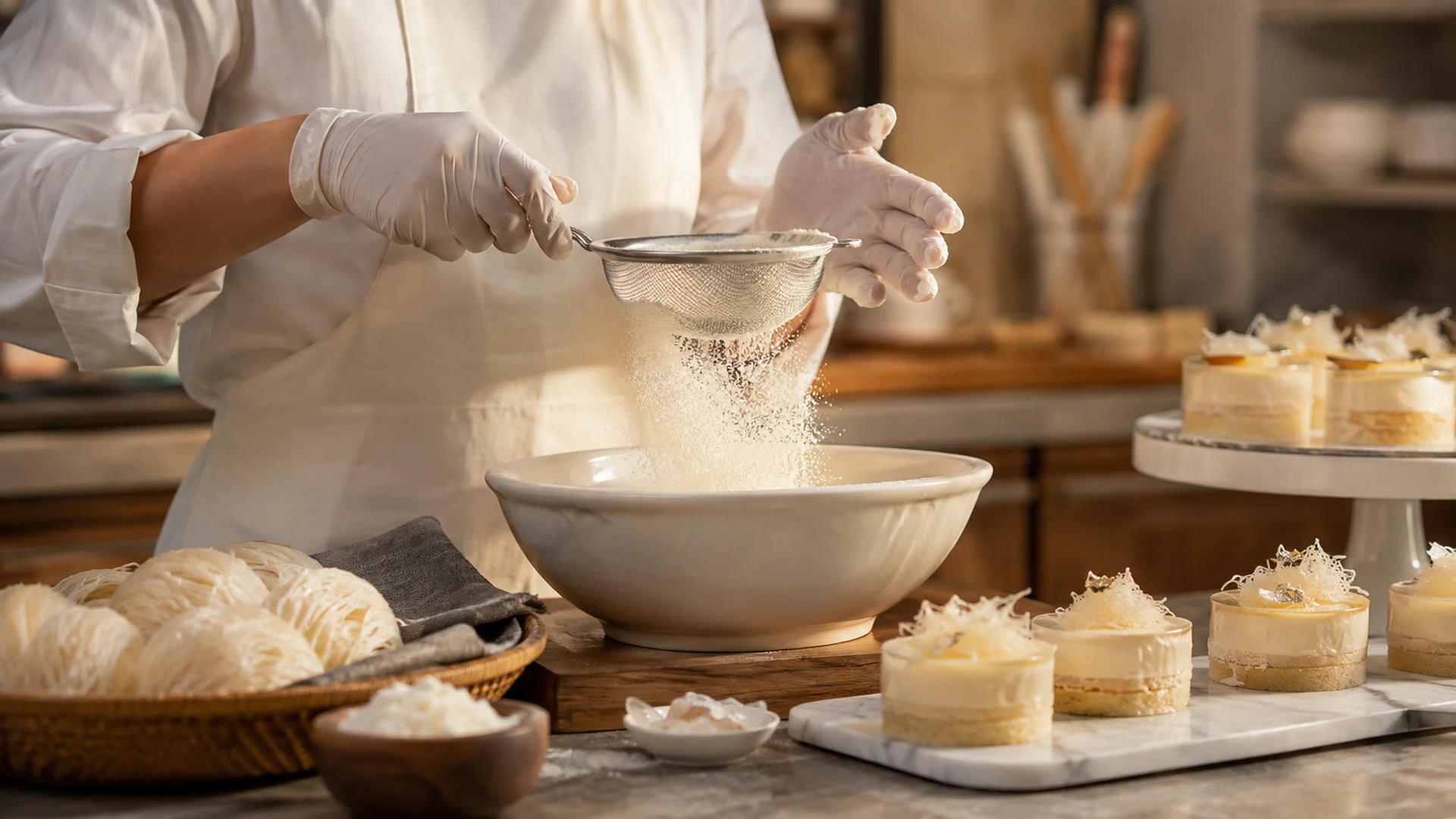 Làm bánh có bổ sung bột yến sào