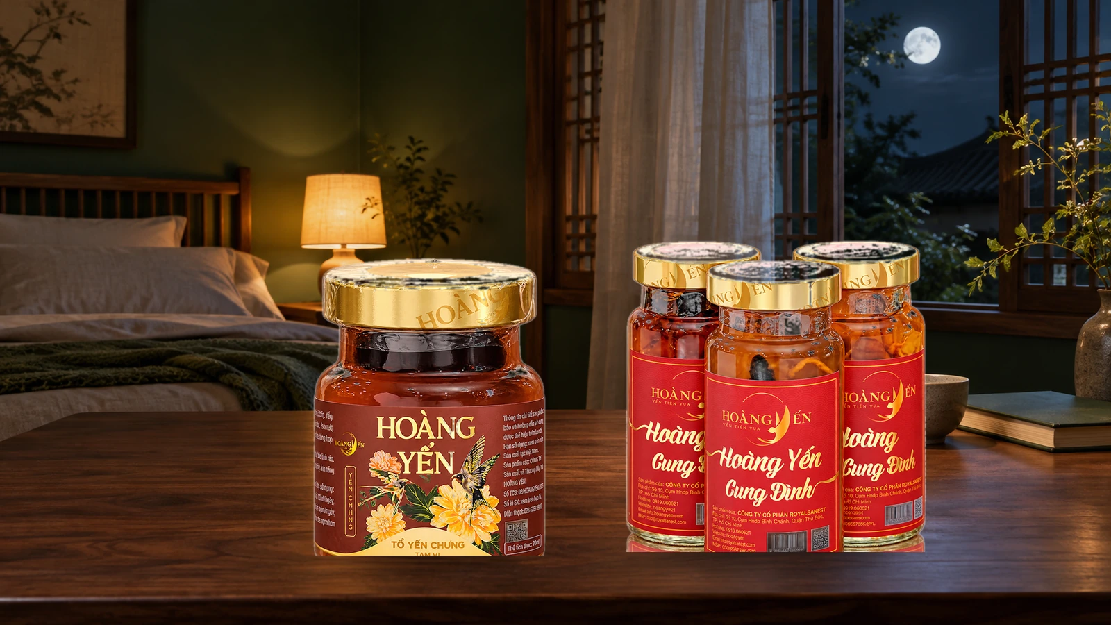 Yến sào và giấc ngủ trong không gian buổi tối thư giãn